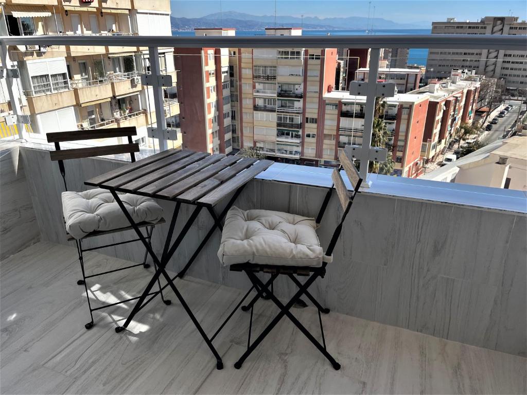 Balkón alebo terasa v ubytovaní VER853 - Estudio con terraza vistas al mar, Piscina, Playa, Centro