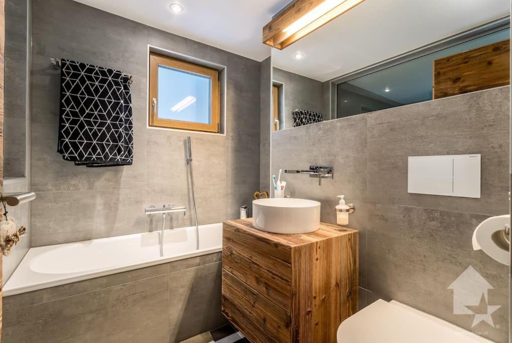 Koupelna v ubytování Appartement Rosalp, 200m des télécabines,