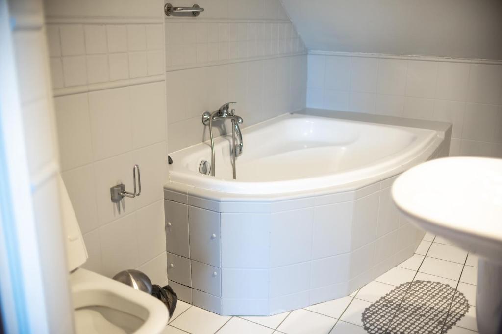 Koupelna v ubytování Hotel Podkowa