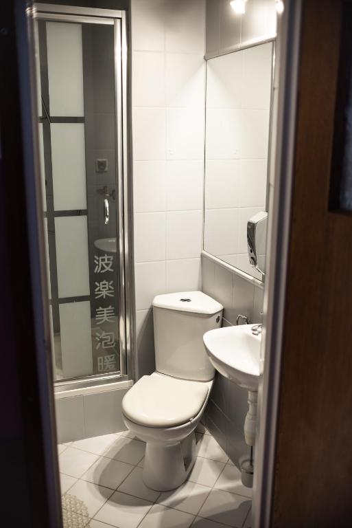 Koupelna v ubytování Hotel Podkowa