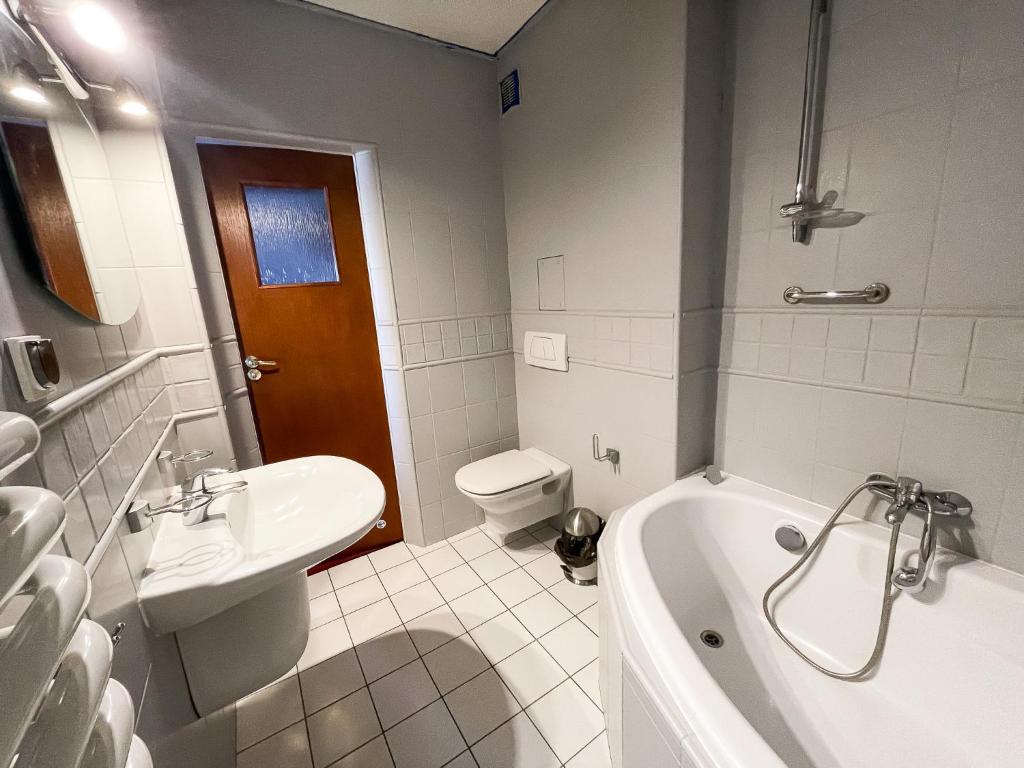 Koupelna v ubytování Hotel Podkowa