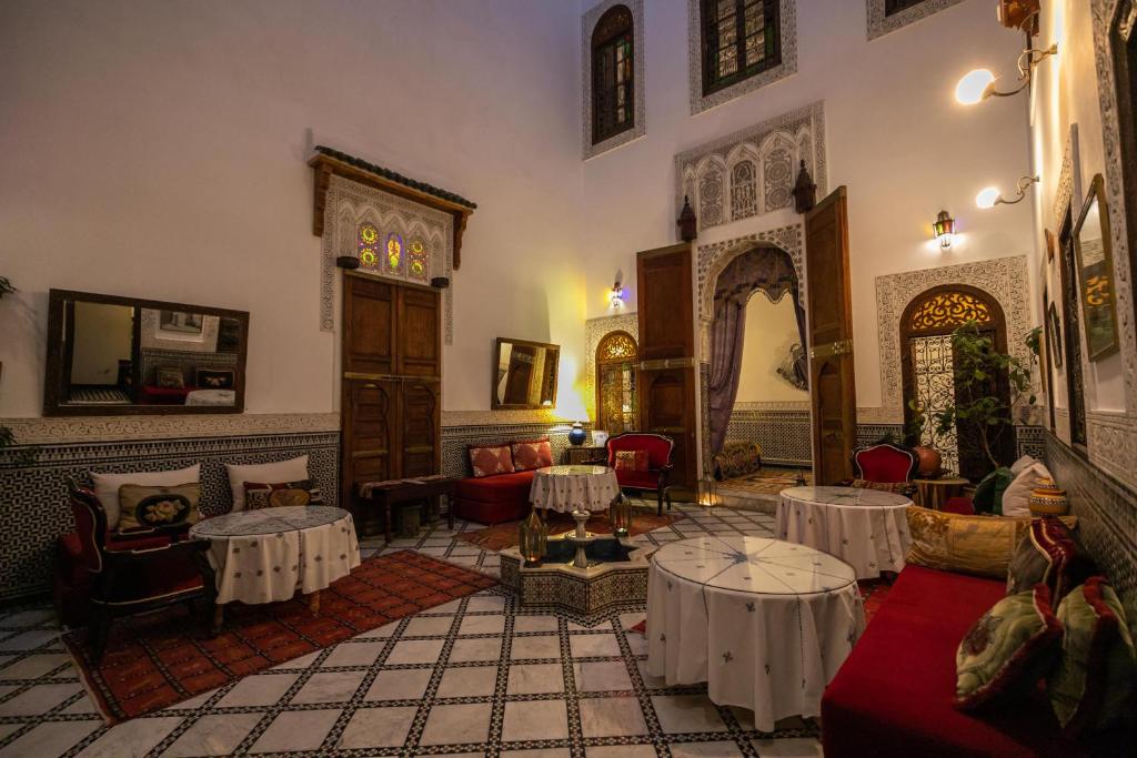 Posezení v ubytování Riad Arabella
