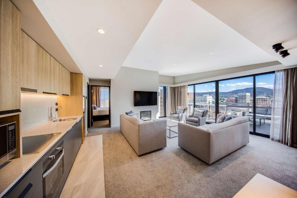 TV a/nebo společenská místnost v ubytování Vibe Hotel Hobart