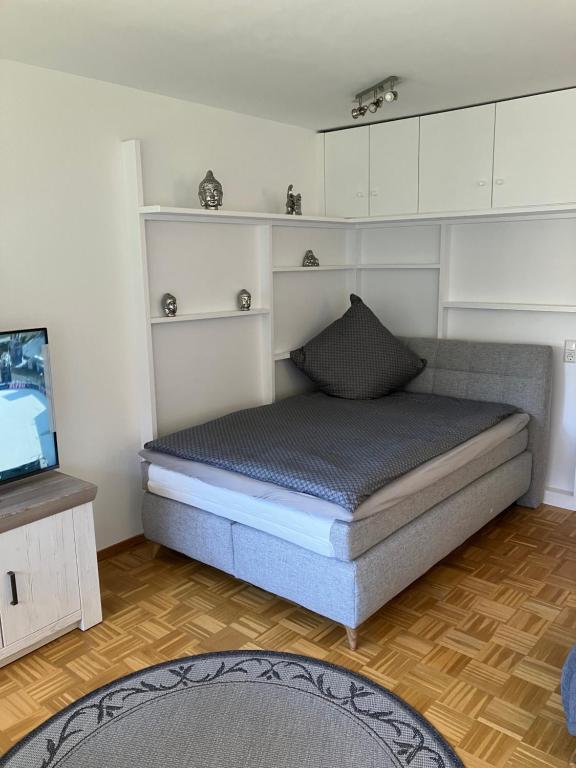 Ένα ή περισσότερα κρεβάτια σε δωμάτιο στο 1 - Zimmer Appartement - kleine Harzperle