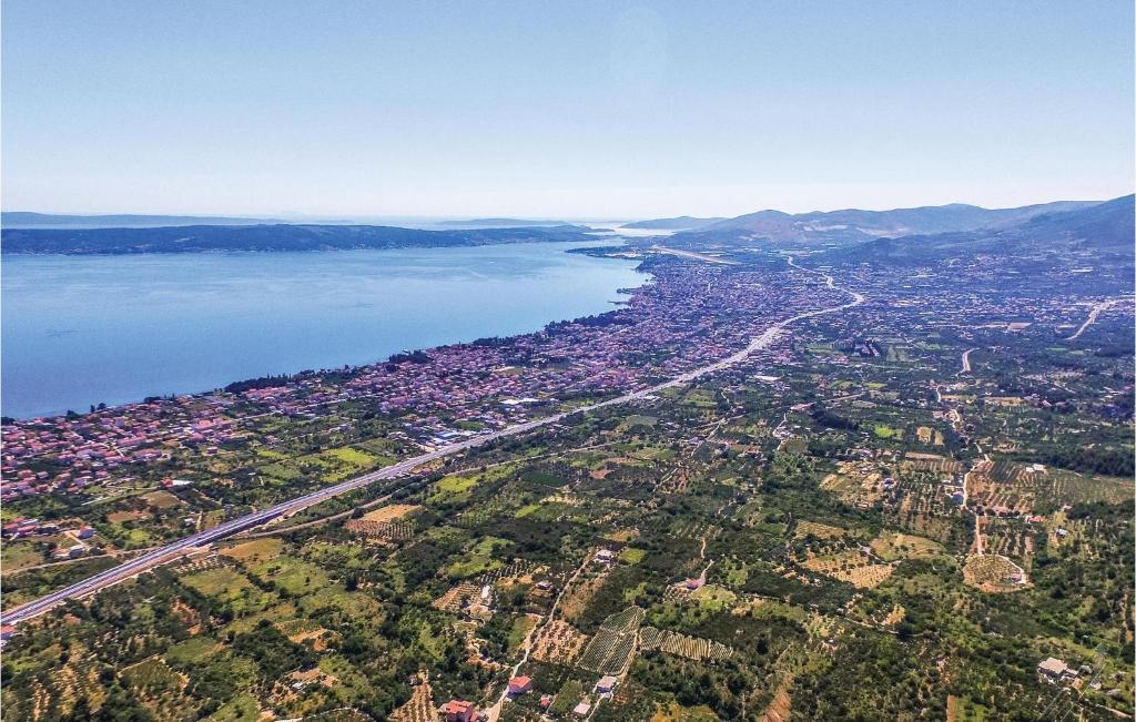 an aerial view of a city and a body of water at Amazing Home In Kastel Stari With Kitchen in Kastel Novi