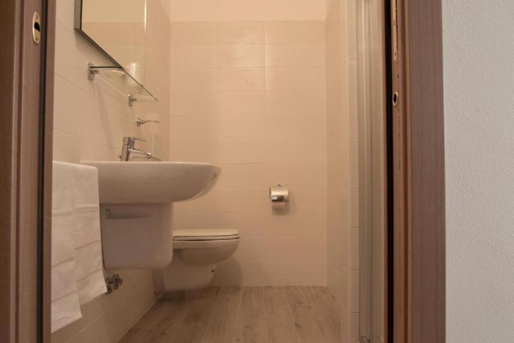Koupelna v ubytování Hotel Beretta