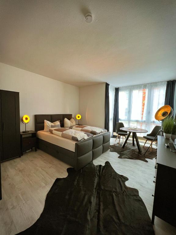 Postel nebo postele na pokoji v ubytování Talgarten Studio 4