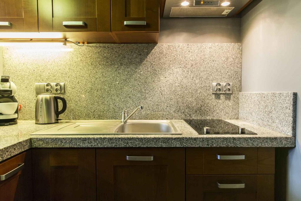 Kuchyňa alebo kuchynka v ubytovaní Apartament De Lux Cicha Woda
