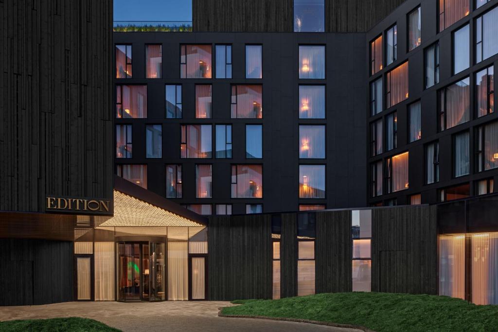 an architectural rendering of the exterior of a building at The Reykjavik EDITION in Reykjavík