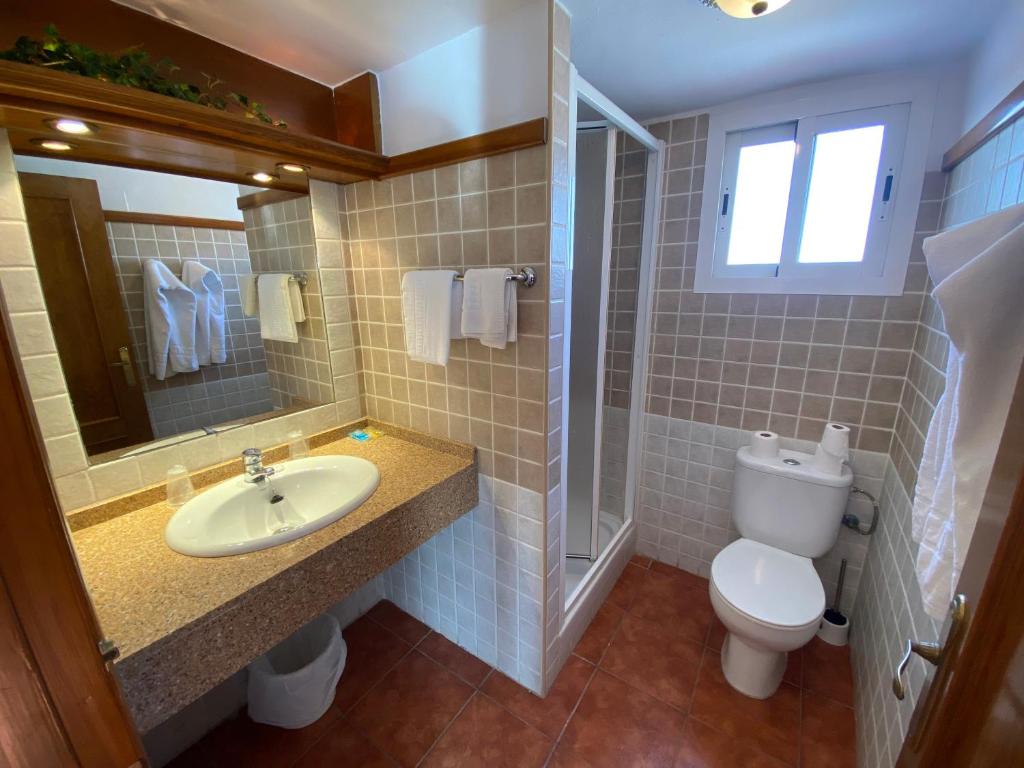 Koupelna v ubytování Hotel Simón