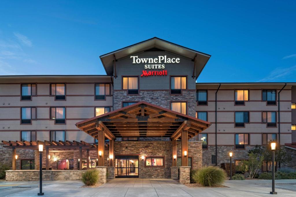 a rendering of the front of the tower place suites apartment building at TownePlace Suites by Marriott Albuquerque North in Albuquerque