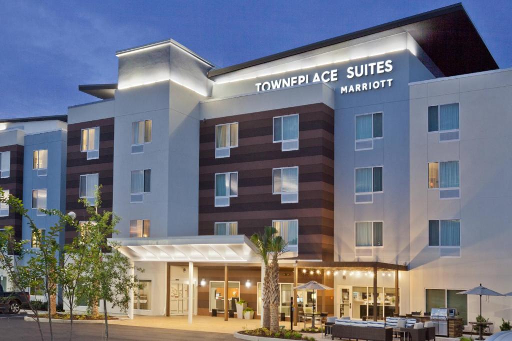 a rendering of the front of a hotel at TownePlace Suites by Marriott Montgomery EastChase in Montgomery