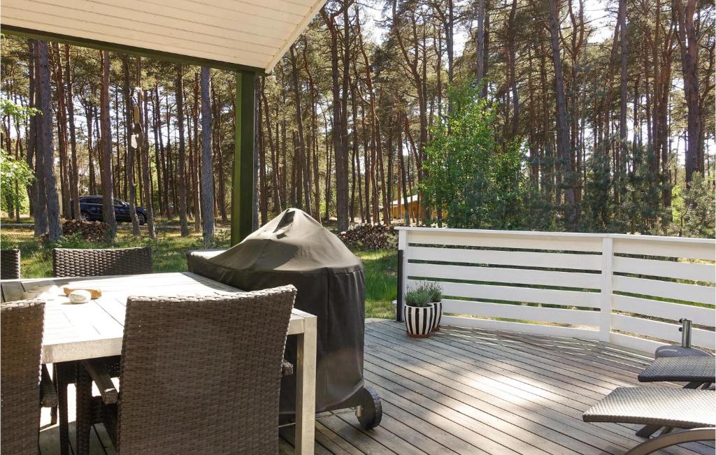 Balkón nebo terasa v ubytování 3 Bedroom Beautiful Home In Nexø