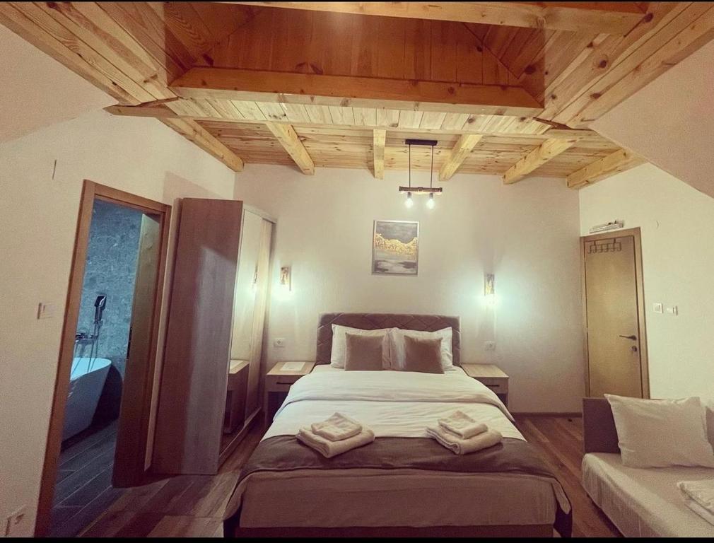 Postel nebo postele na pokoji v ubytování Villa Villekulla