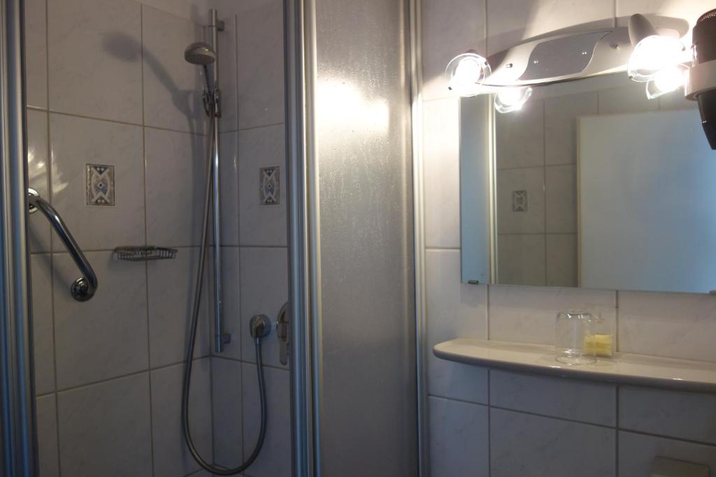 Koupelna v ubytování Hotel Lex