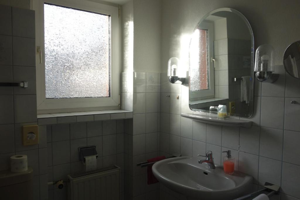 Koupelna v ubytování Hotel Lex