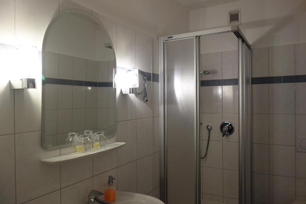 Koupelna v ubytování Hotel Lex