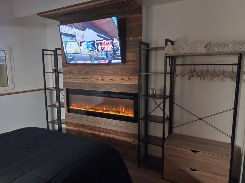 TV a/nebo společenská místnost v ubytování Maisonnette Cosy