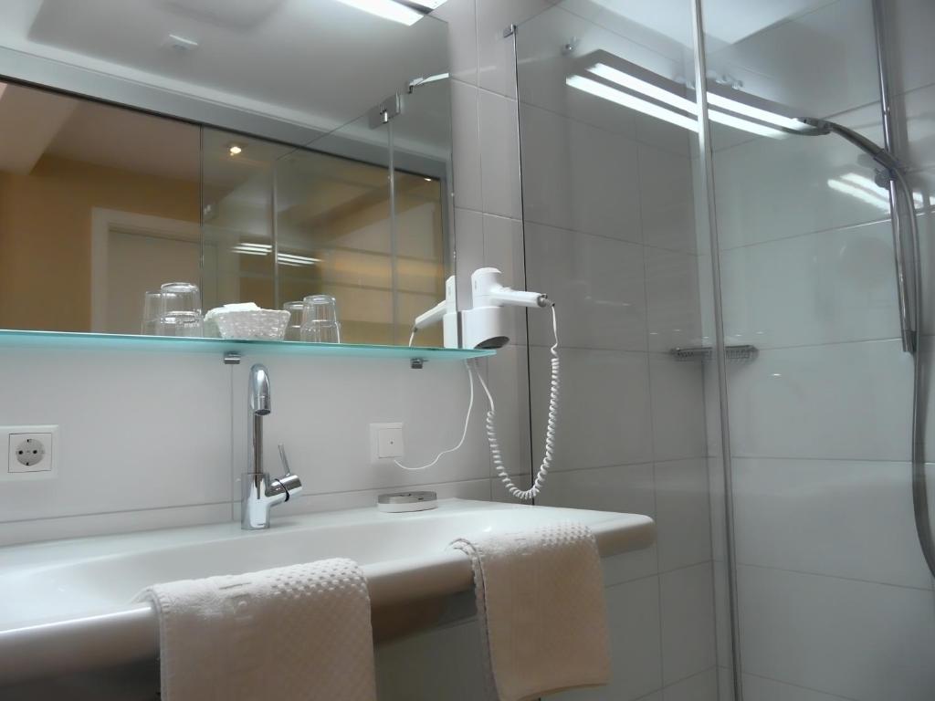Koupelna v ubytování Hotel Engel