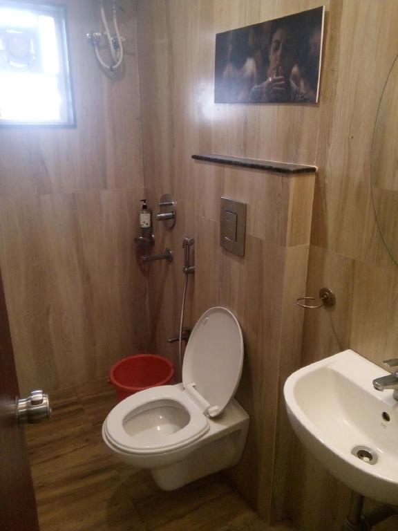 Koupelna v ubytování Restr Inn