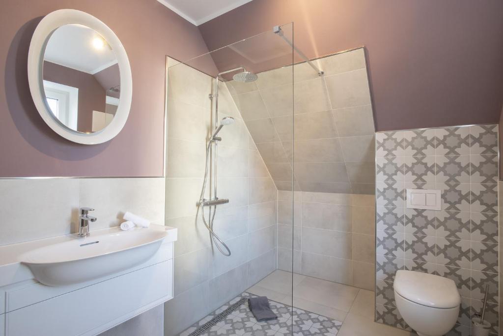 Koupelna v ubytování Ferienwohnung Bootsmann