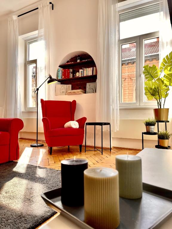 Posezení v ubytování Eotvos 25 Apartment