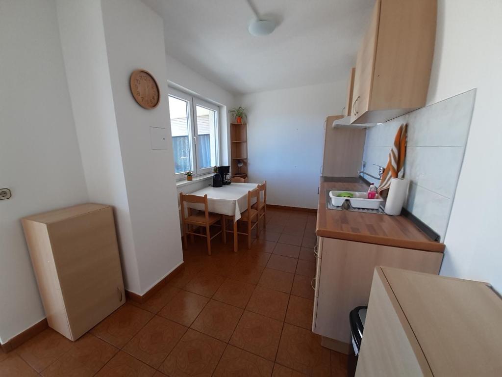 Kuchyň nebo kuchyňský kout v ubytování Thüringer Zimmer