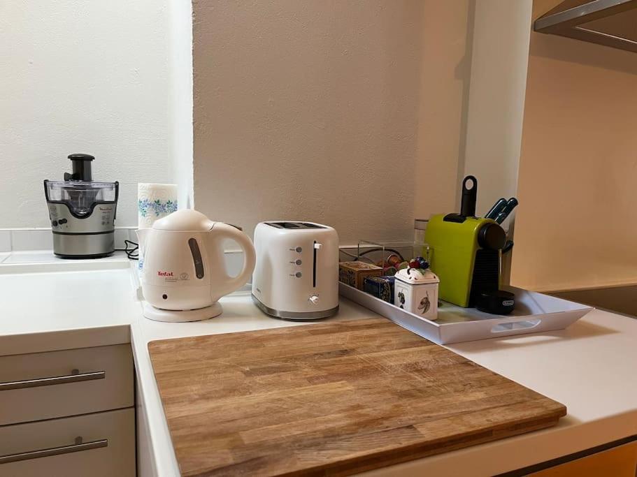 Kuchyň nebo kuchyňský kout v ubytování Sonnige Loft mit Terrasse, Ladestation für Elektrofahrzeuge