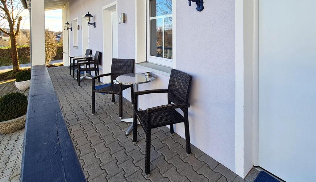 Balkón nebo terasa v ubytování Donau-Hotel