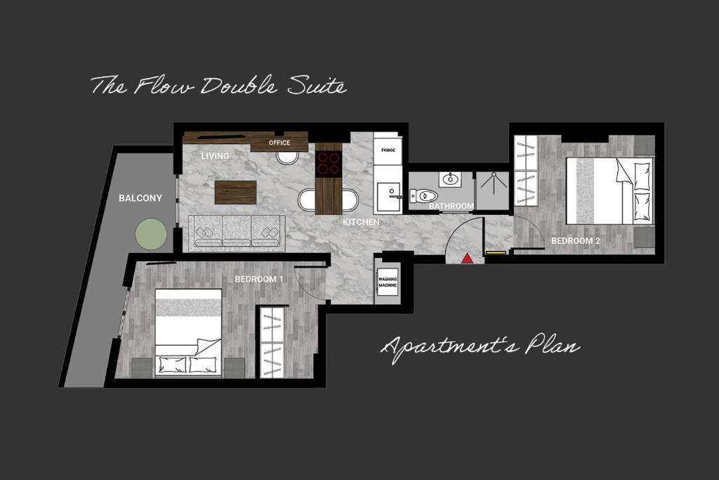 Půdorys ubytování FLOW - White Tower Two Bedroom Suite