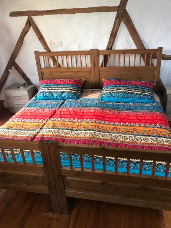 Cama o camas de una habitación en Finca Casa Madera 1