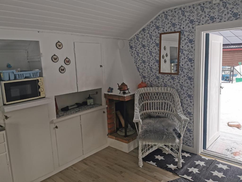 Kuchyň nebo kuchyňský kout v ubytování Hyttingsfabodstugor