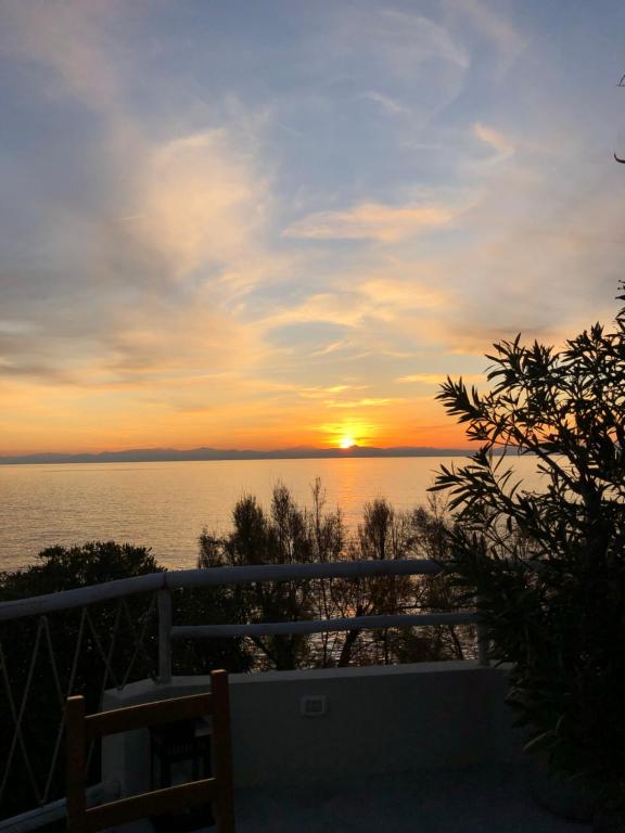 a sunset from the balcony of a house at Panorama in La Guardia