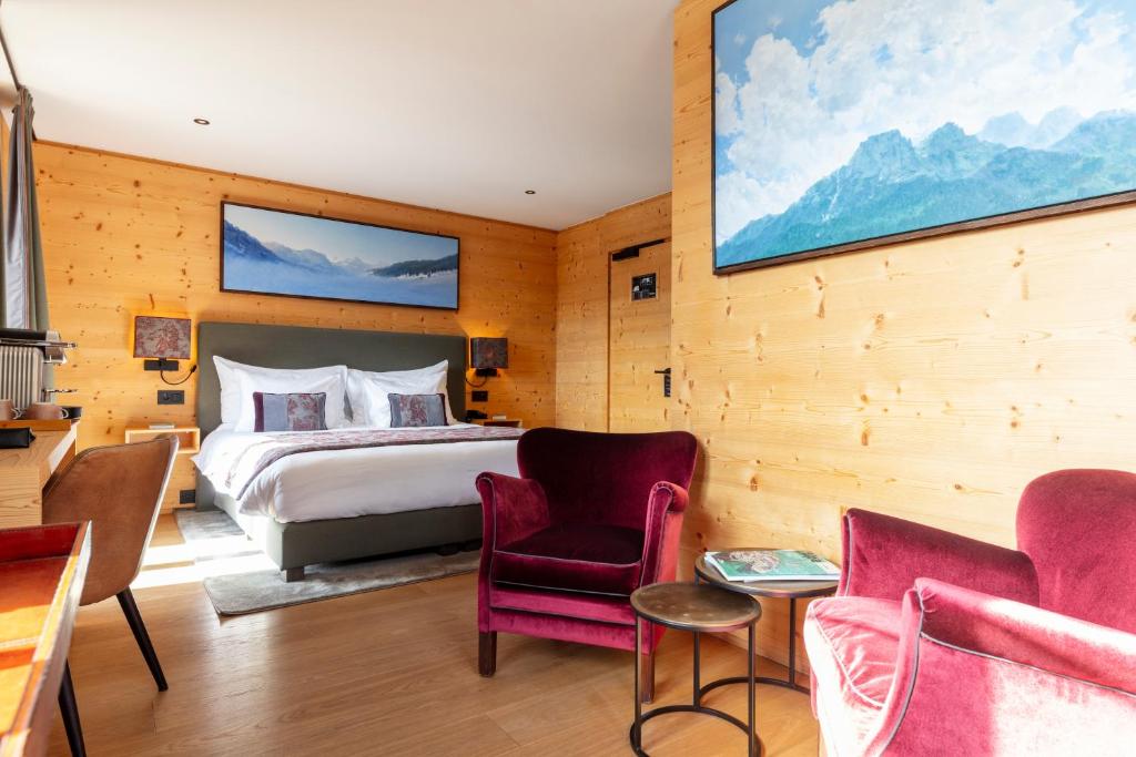 Postel nebo postele na pokoji v ubytování Hotel-Restaurant Valrose
