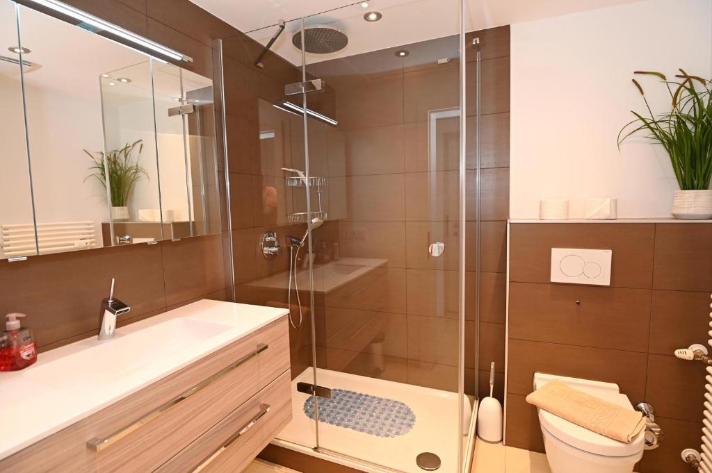 Koupelna v ubytování Berghaus Tirol - Luxus Apartement