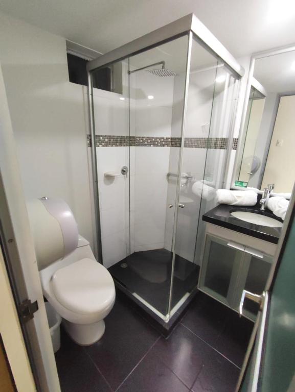 Koupelna v ubytování Hotel CGH Bogota Airport