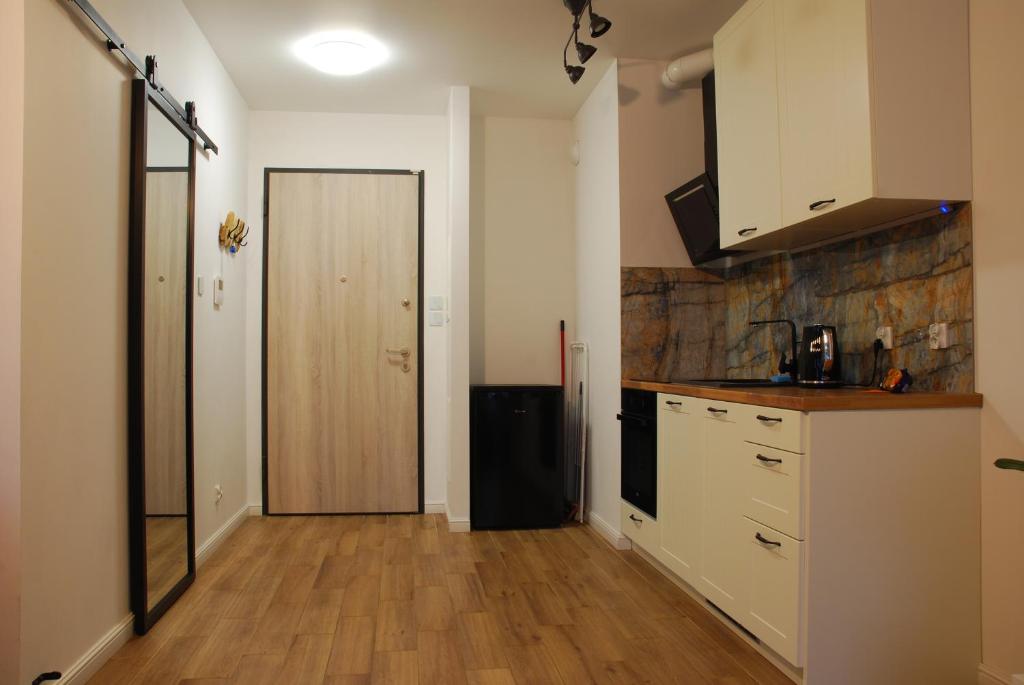 Kuchyňa alebo kuchynka v ubytovaní Apilois Apartament