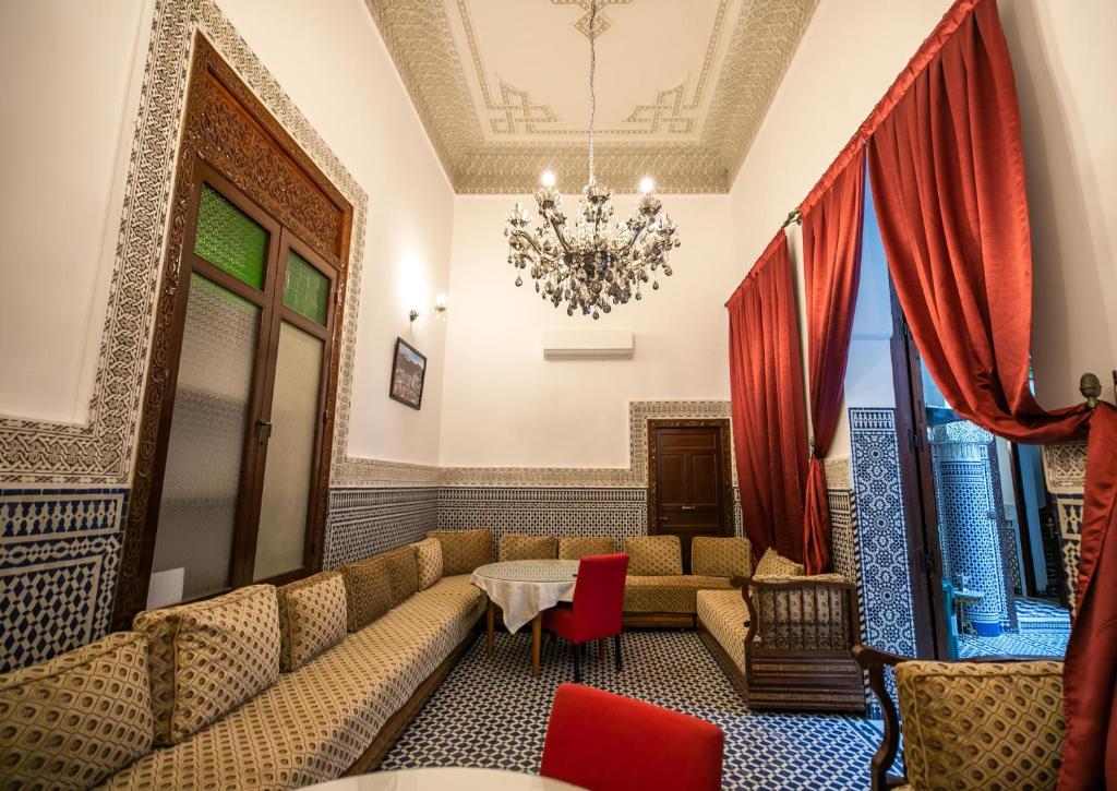 Posezení v ubytování Riad Dari Fes