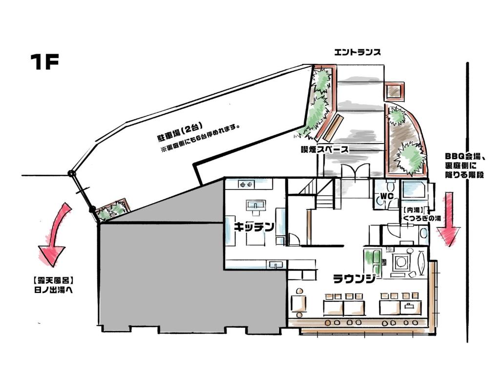 Půdorys ubytování We Home Villa ～城ケ崎温泉～