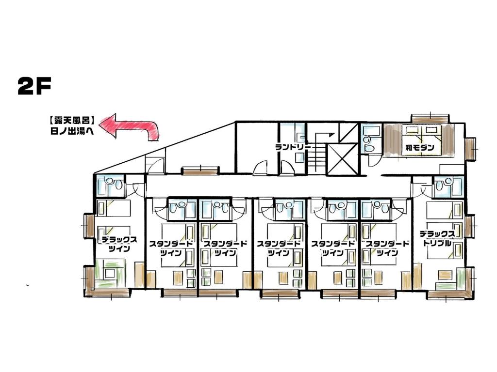 Půdorys ubytování We Home Villa ～城ケ崎温泉～