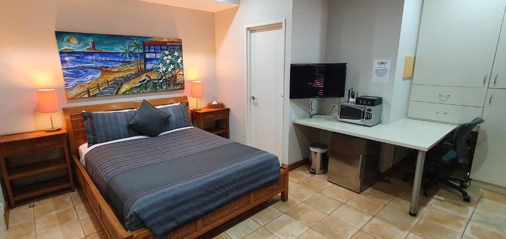 TV a/nebo společenská místnost v ubytování Samson Beach Chalets