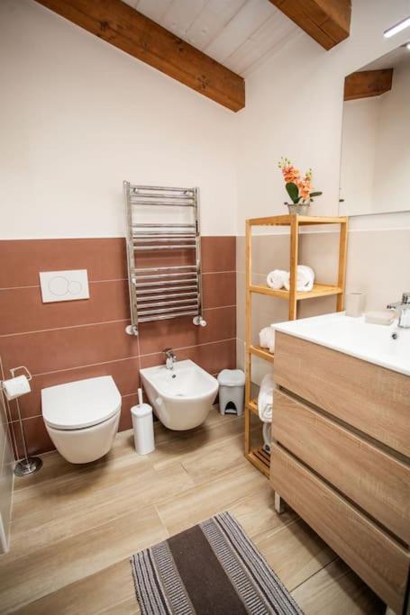 Koupelna v ubytování La Casetta di nonna Olga-Chalet