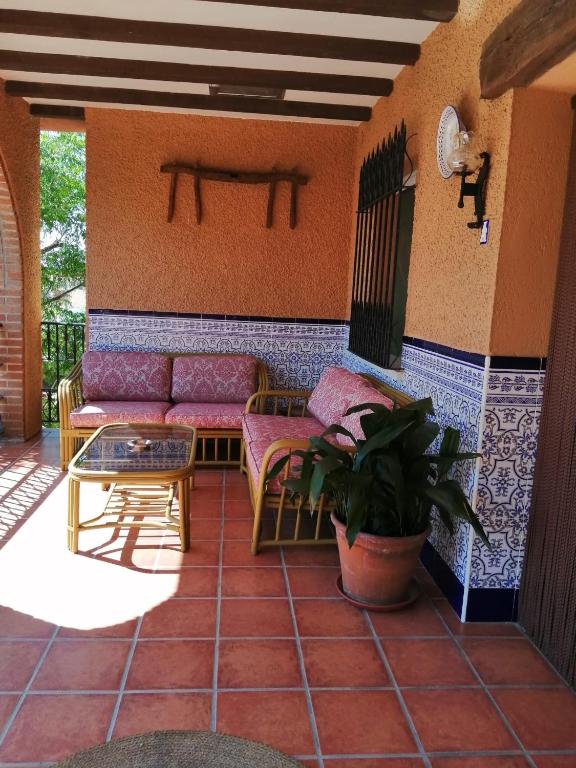 Posezení v ubytování Casa rural Las Erillas
