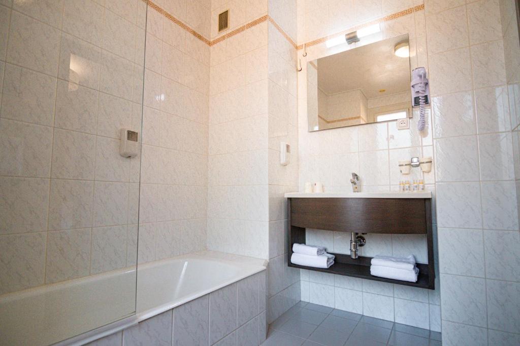 Koupelna v ubytování Hôtel Posta Vecchia