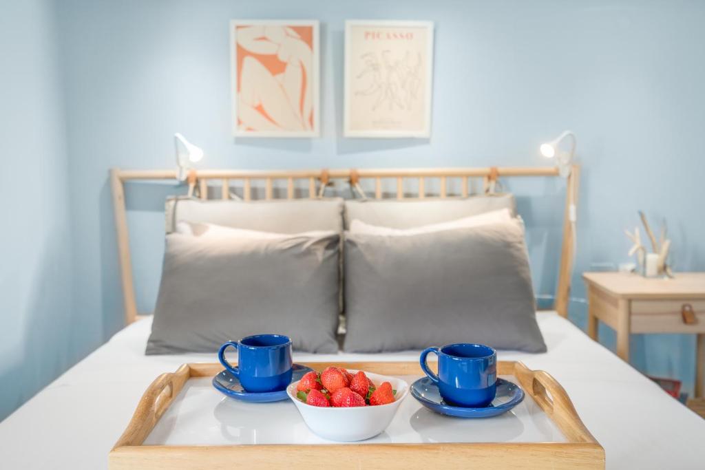 Posteľ alebo postele v izbe v ubytovaní SAGE lovely loft in the heart of Rethymno