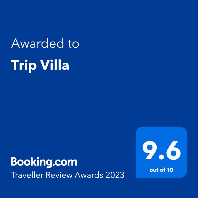 Certifikát, hodnocení, plakát nebo jiný dokument vystavený v ubytování Trip Villa