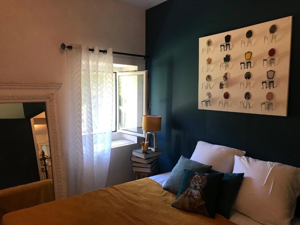 Postel nebo postele na pokoji v ubytování Gîte du Béal