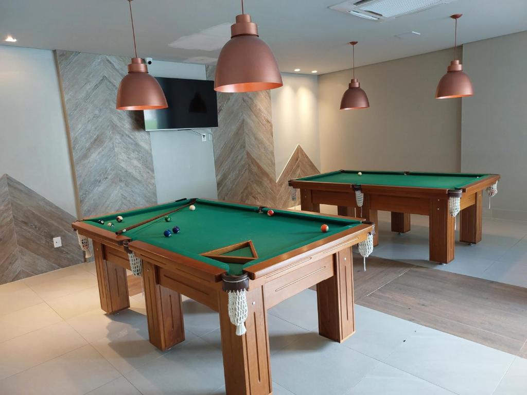 Biliár nebo kulečník v ubytování Golden Gramado Resort