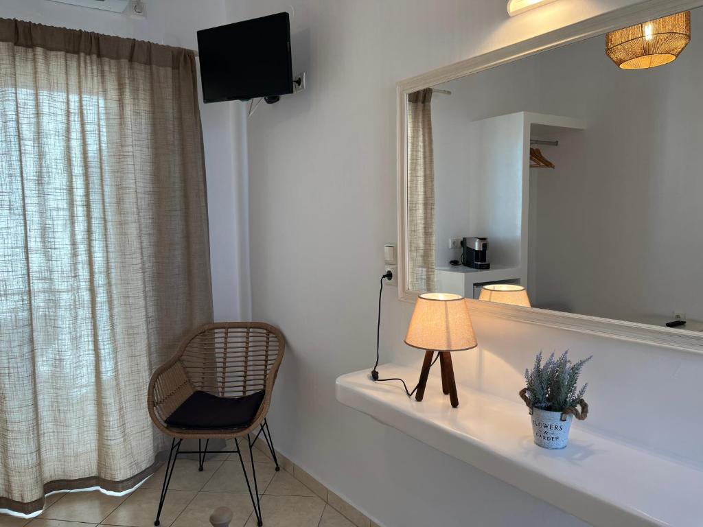 TV a/nebo společenská místnost v ubytování Hotel Chrisoula