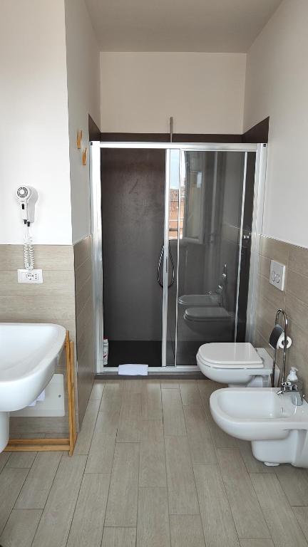 Koupelna v ubytování B&B Le Albarelle